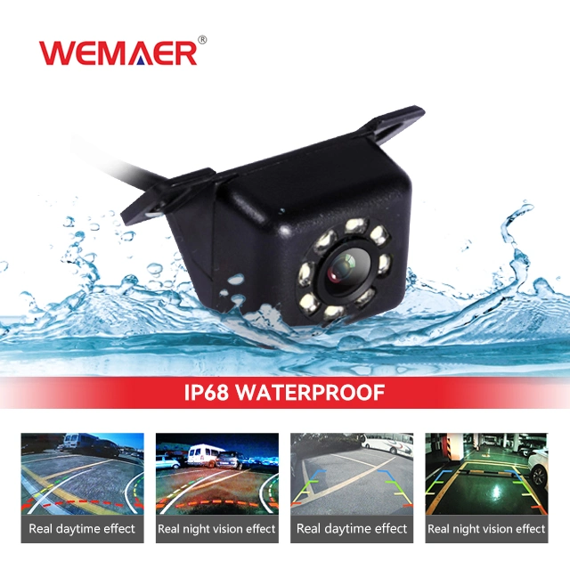 Wemaer OEM 8 LED IR Night Vision Car Rear View Camera 170 Degree Wide Angle HD Color Image Waterproof Parking Backup Reverse Camera