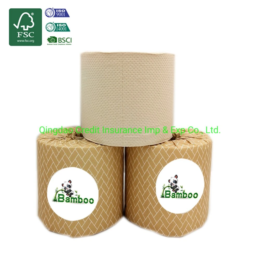 Fsc BSCI Certified Bamboo Fiber Non-Bleaching Core Natural Toilet Paper