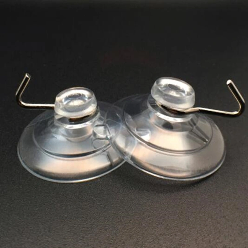 Clear PVC 30mm 50mm 60mm 80mm Double Sided Suction Cups Plastic Sucker