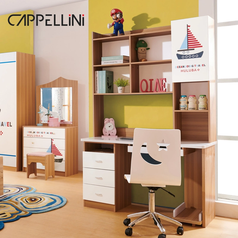 Wholesale/Supplier Modern School Home Boy Girl Kids Bed Desk Wardrobe Sets Wooden Children Bedroom Furniture