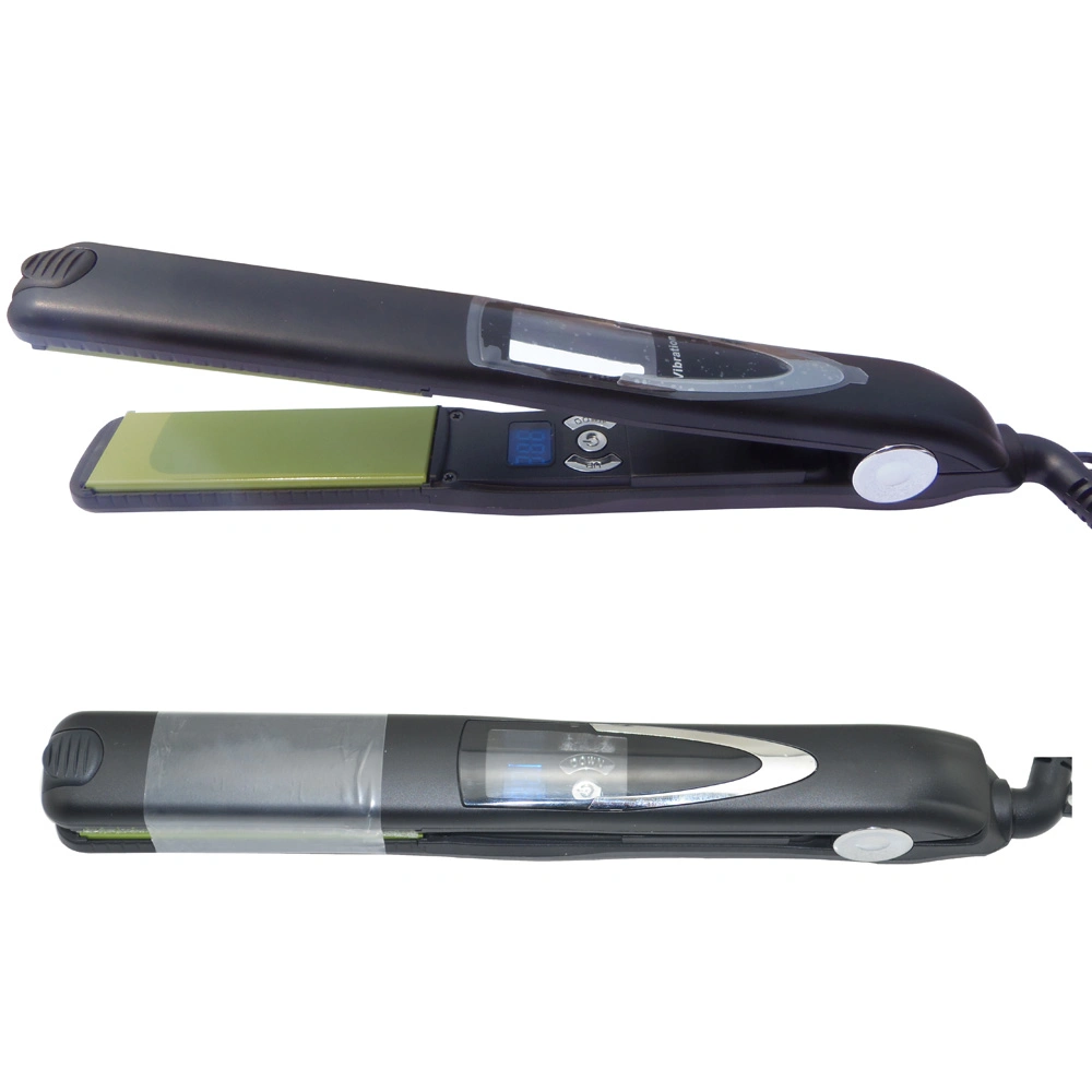 Flat Iron for Hair, Custom Flat Iron, Titanium Flat Iron, LCD Display 450f with Vibrate Feature, PTC Heater Swivel Cord Dual Voltage