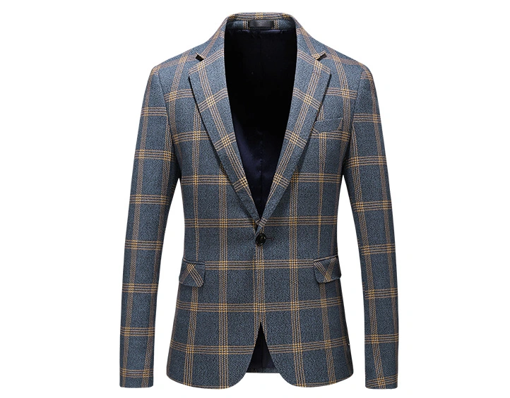 Factory Custom Wholesale/Supplier New Recreational Business Chequered Men's Formal Suit Set