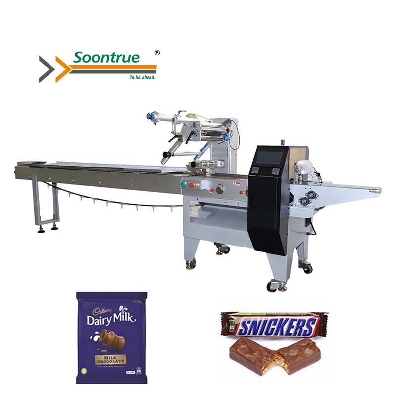 Multi-Function Chocolate Cookie Packaging Machine, Small Chocolate Candy Bar Automatic Packing Equipment