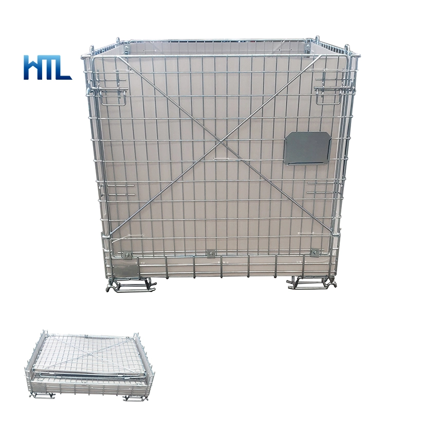 Galvanized Warehouse Durable Wire Mesh Bins for Pet Preform Storage