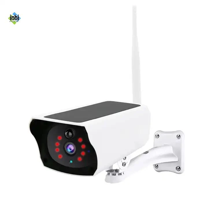 Caméra solaire PTZ 1080P Inhi WiFi 360 avec protection de l'alimentation par batterie Caméra de vidéosurveillance IR de nuit caméra de surveillance extérieure sans fil