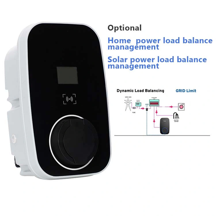 IP65 EV de 32 a la estación de carga Tipo de fase 1AC2 APP Wallbox Cargador de coche eléctrico de control