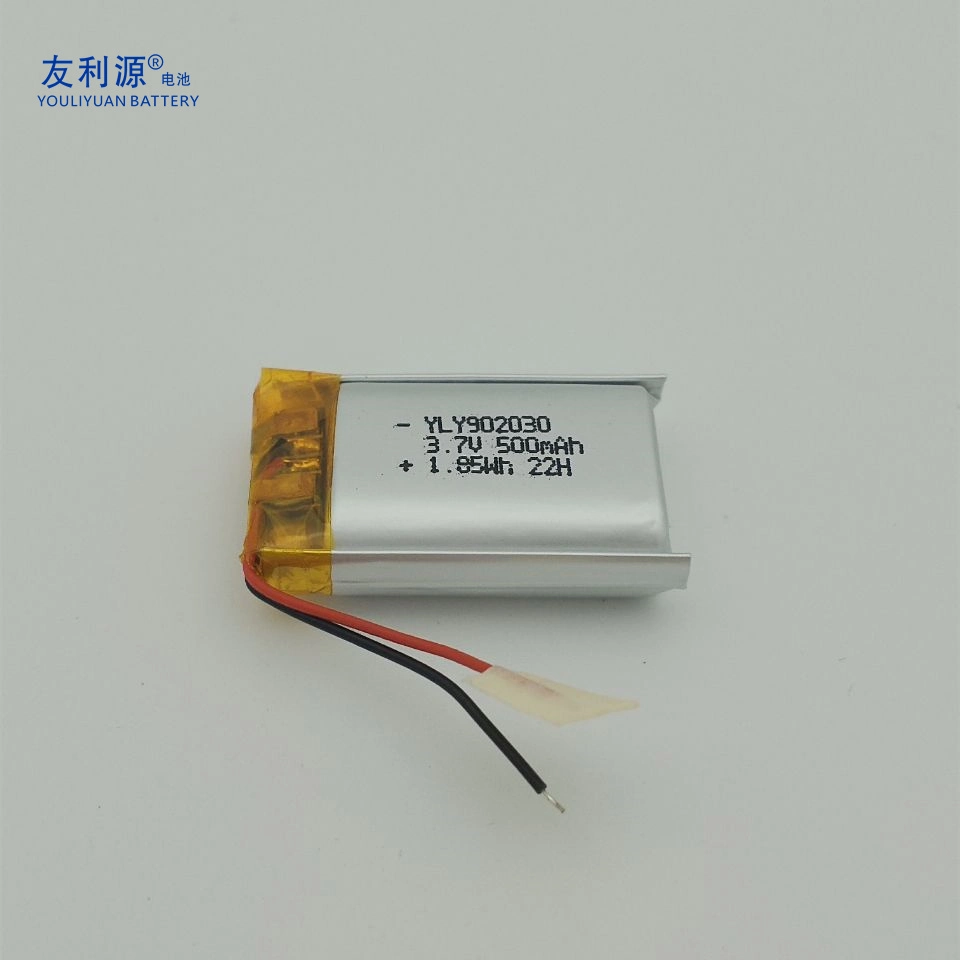 Cheap Wholesale/Supplier Factory OEM ODM Polymer Battery Lipo Cell 3.7V 902030 500mAh 1.85wh Lipo Battery for Wireless Tracker with Rose/CE/Un38.3