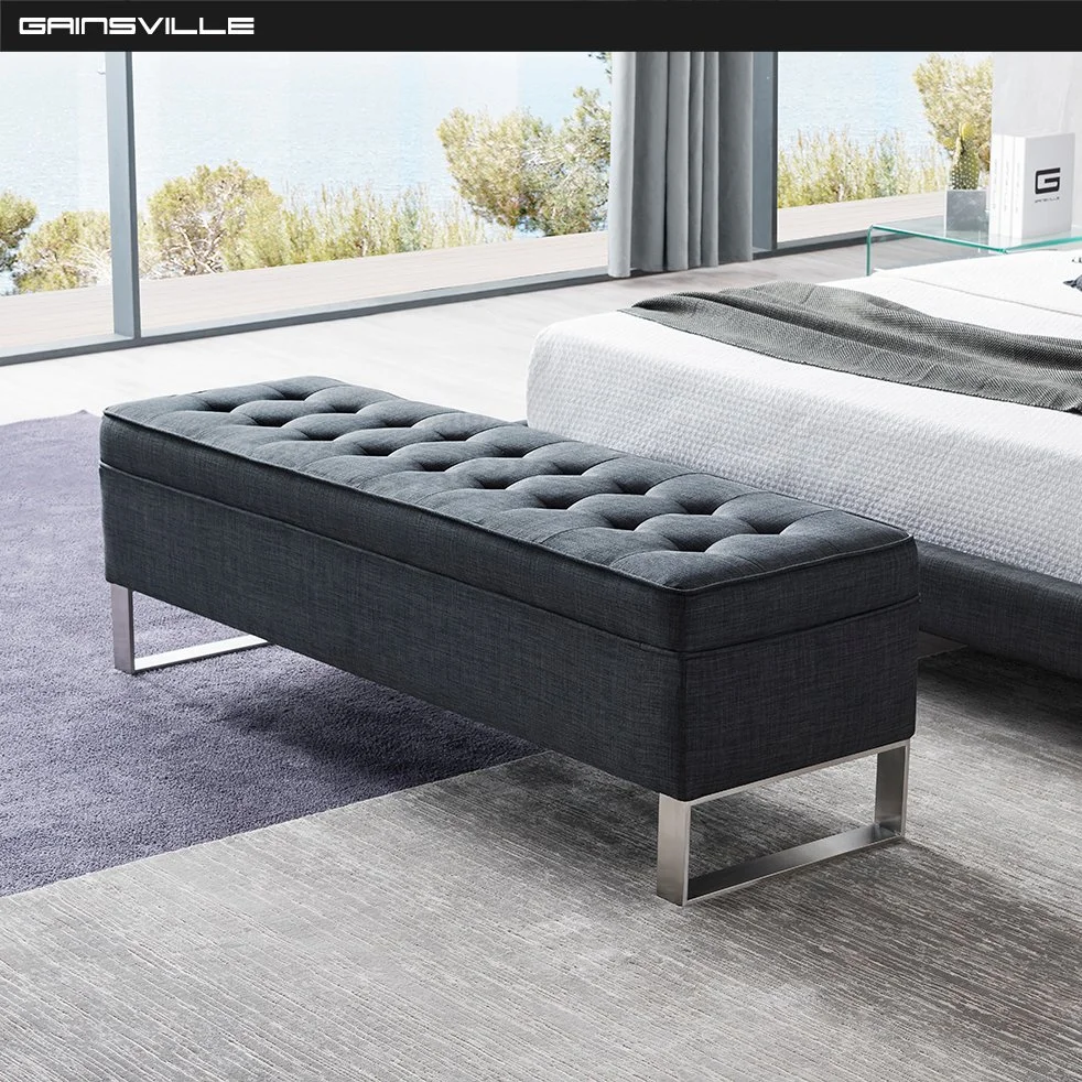 Diseño clásico de estilo americano, cama King Size cama blanda con muebles de dormitorio Storag GC1633