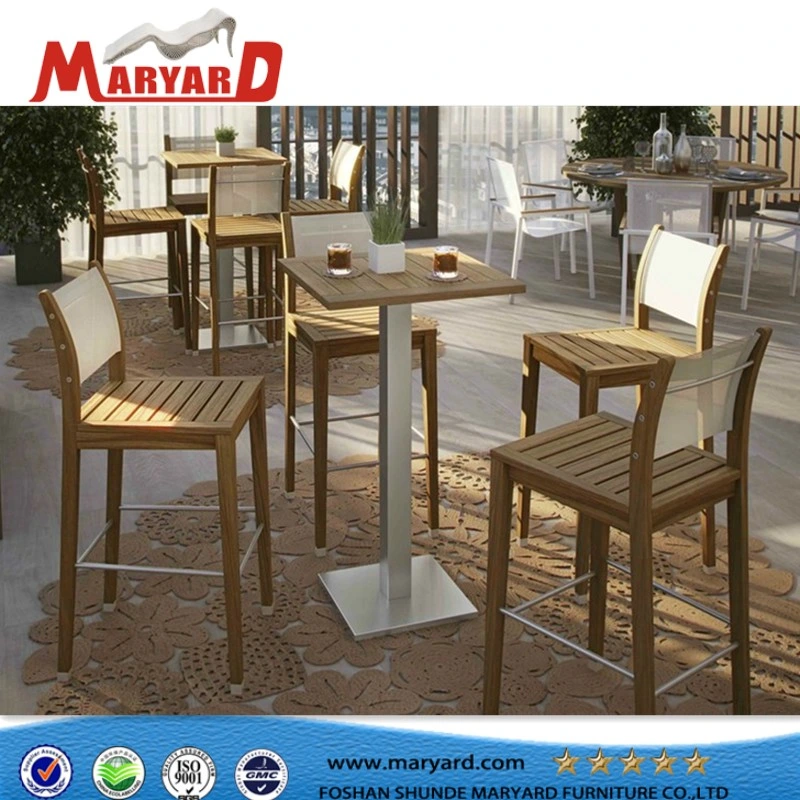 Mesa de comedor de madera de teca al aire libre Hotsale establecido en el Oriente Medio y Dubai