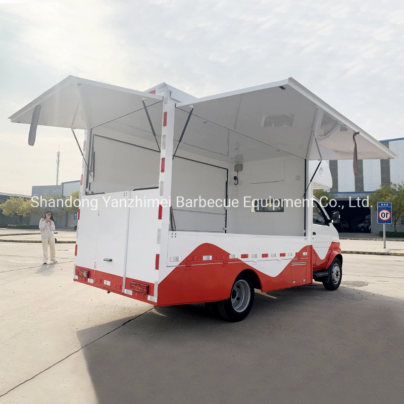 Mobile Dining Car Gasoline Engine Fast Food Truck for Sale