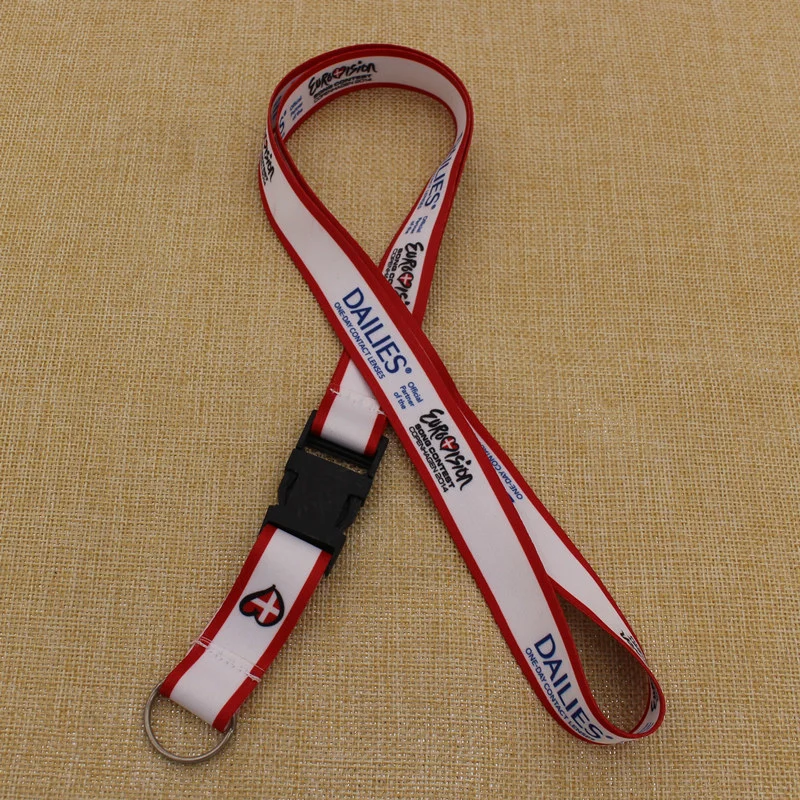 Maßgeschneiderte Günstige Werbegeschenk Halsband Polyster Sublimation Gewebten Lanyards