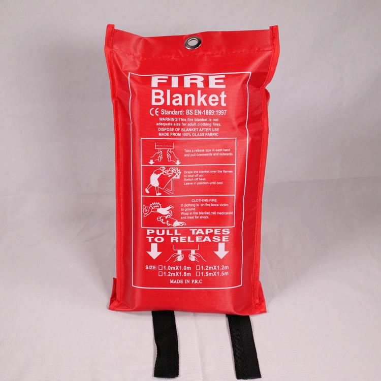 Wholesale/Supplier T1.0X1.0m PVC Box Types of Fire Blanket Red Bag or PVC Box, Customize Widype Approval Flame Retardant Emergency Fire Resistant Rescue Prisoner Blanket