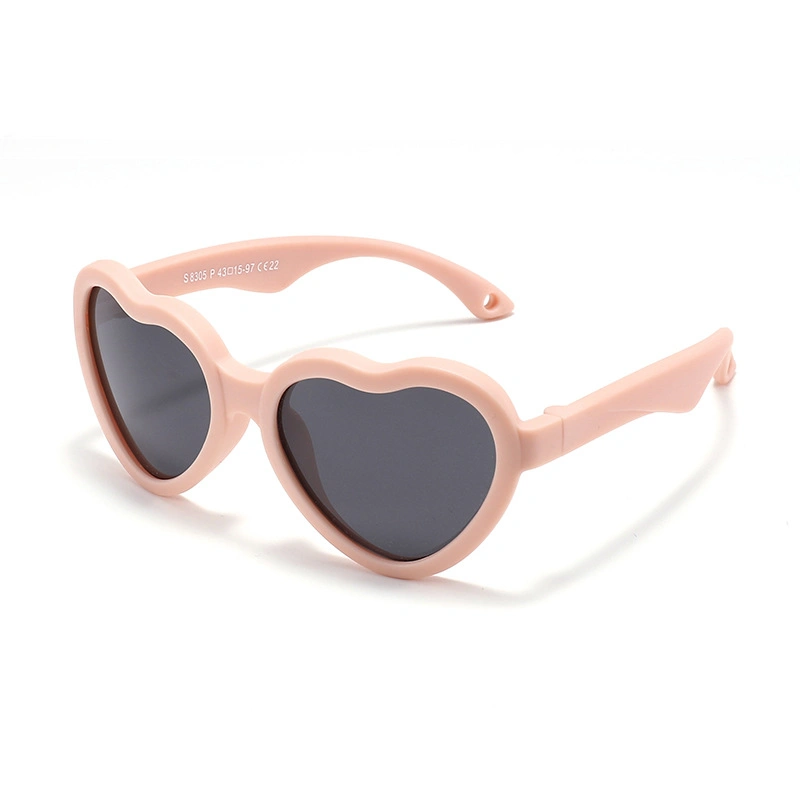 Kids Sun Glasses Newest Heart Shaped Polarized Fashion Baby Customized Logo Sunglasses 2023 Best Sell Products