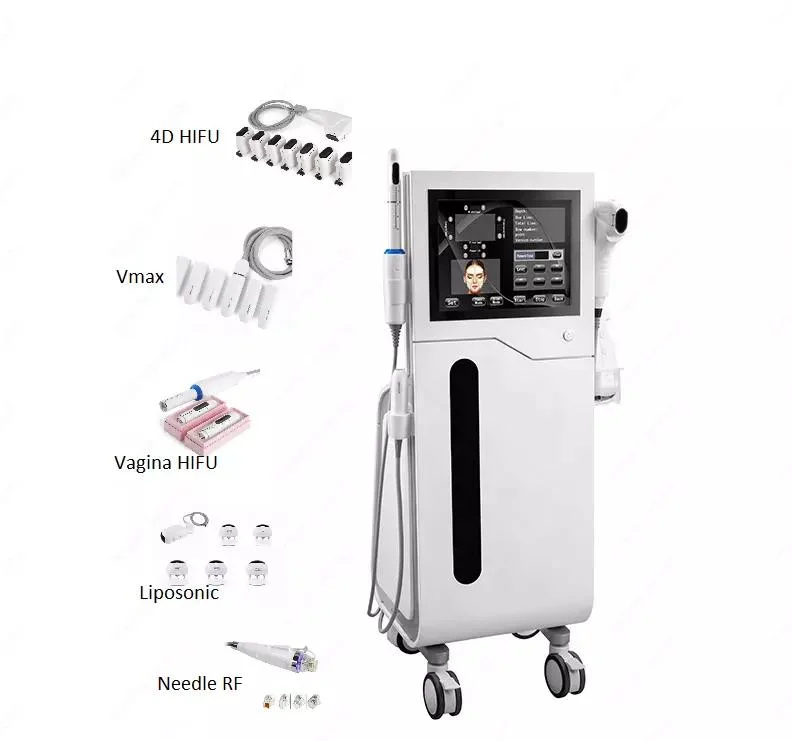 Máquina de Ultra-sons vertical Liposonic HIFU Slimming Beauty Salon Equipment Professional LiPo HIFU Bodi Removedor de superfície fina removedor de enruga facial HIFU Máquina