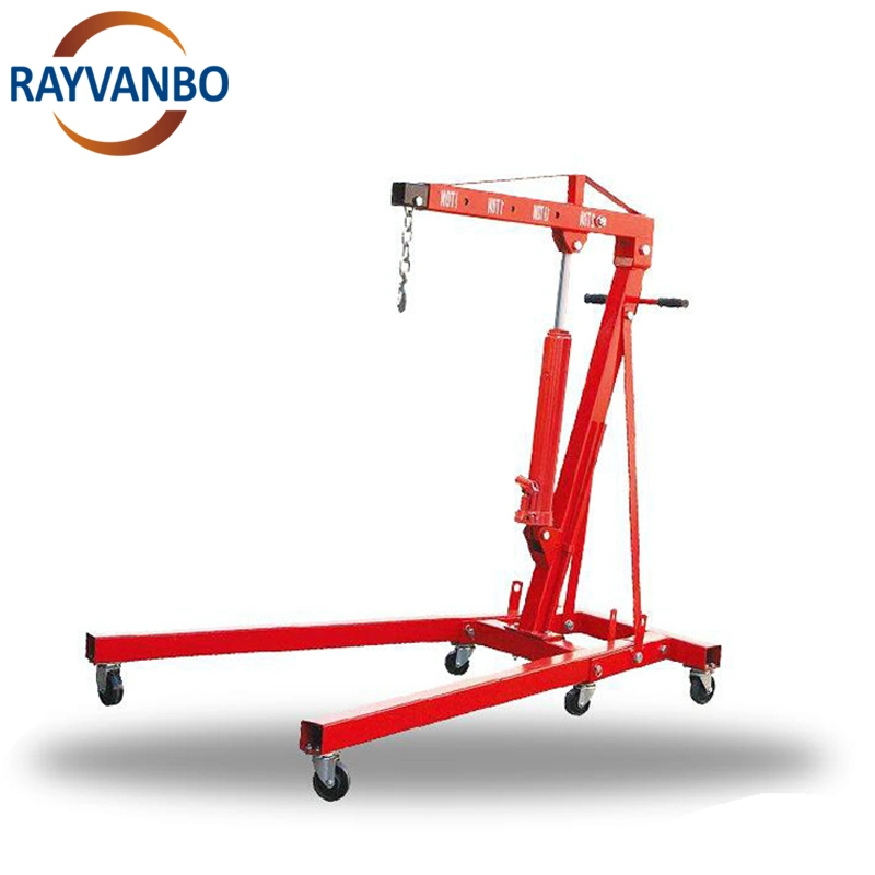 2 Ton Car Mobile Mini Manual Folding Hydraulic Shop Crane Price