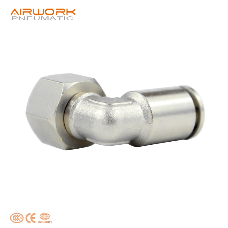 Plf 90 Degree Elbow 1/2 3/4" Female Brass Stainless Steel Air Hose Quick Connector Air Tube Pipe Fitting 8mm