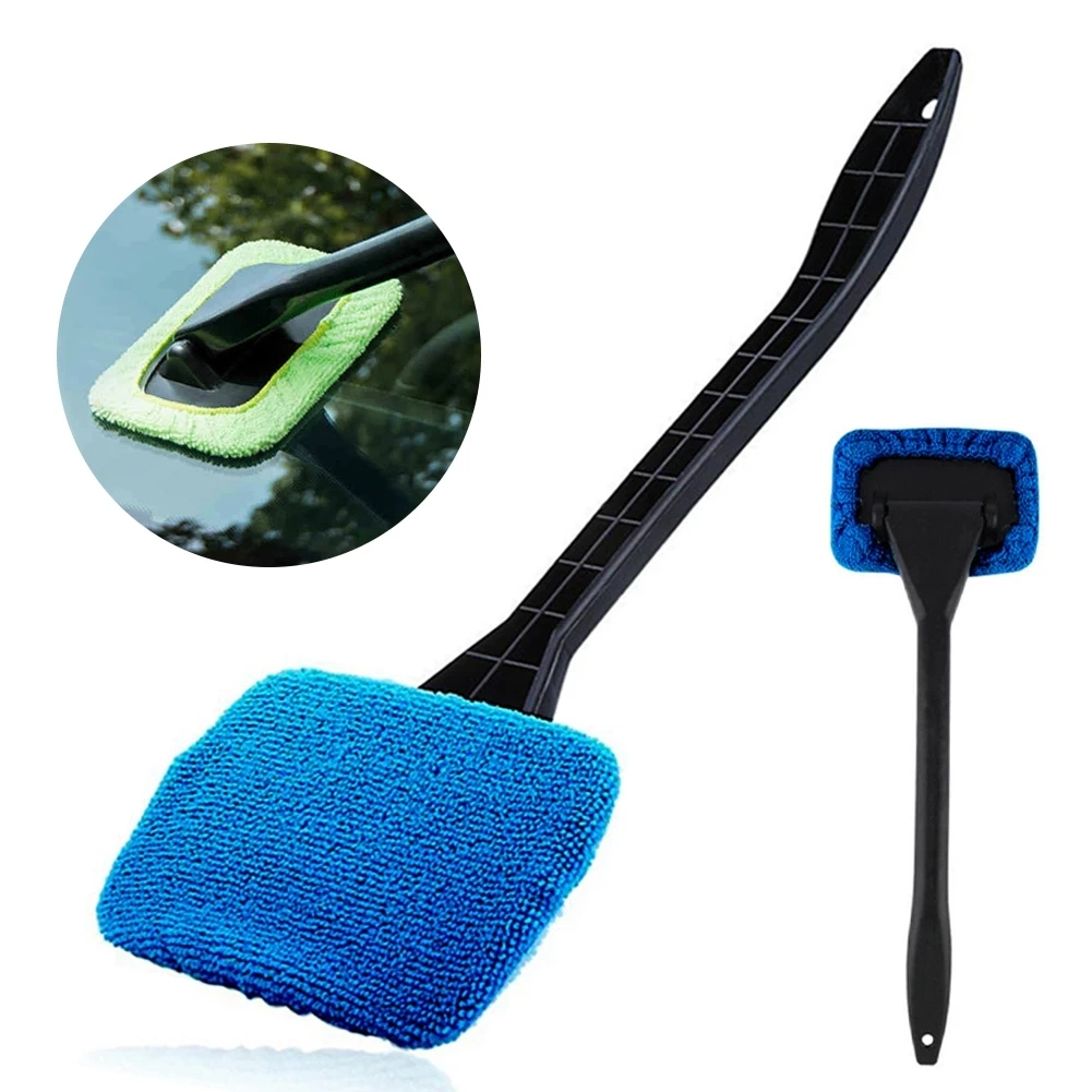 Car Wash Brush Window Cleaner Microfiber Wiper Windshield Wiper Cleaner Cleaning Tools Brush Long Handle Auto Glass Cleaner