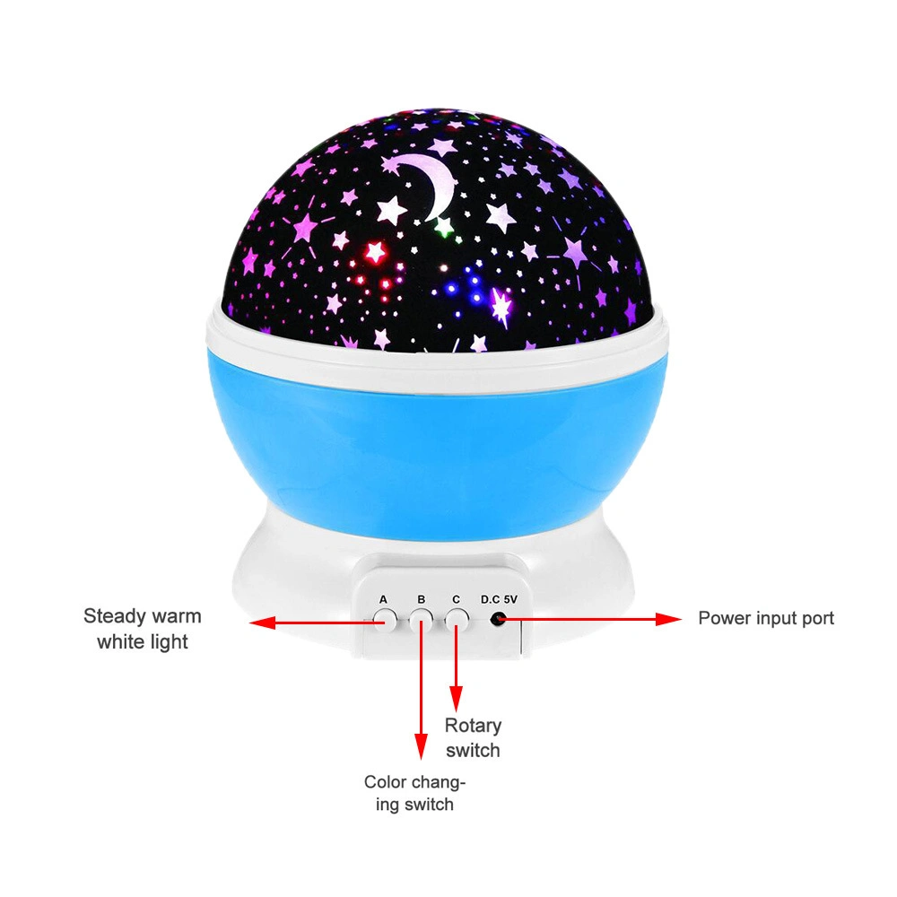 Proyector de luz de la galaxia starry sky LED giratorio noche colores luz Planetario, los niños Los niños de la luz de luna estrella en la habitacion de la luz de regalo