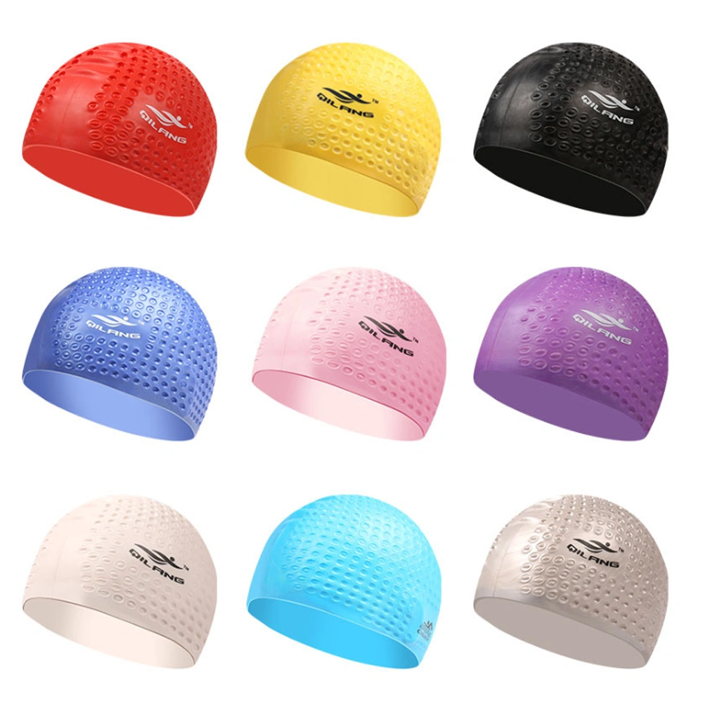 À la mode Impression logo personnalisé antibactérien Windproof Quick Dry respirant drôles de chapeaux chapeaux de natation en PVC souple en silicone nager en nylon Lycra Latex Polyester Cap