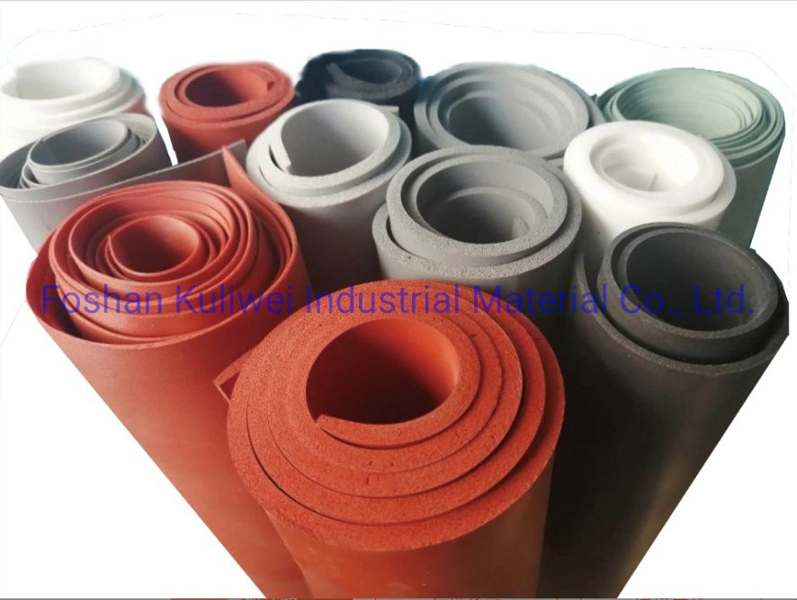 Closed Cell Silicone Foam Sheet Rubber Strip with Adhesive