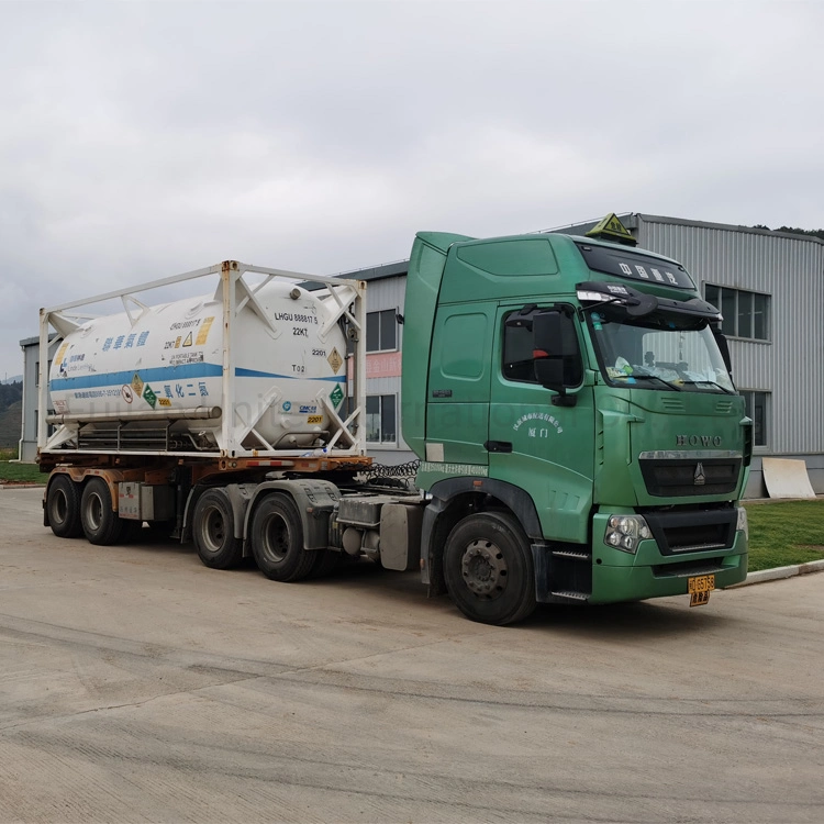 5.5N de haute qualité gaz nitreux N2O 20 tonnes pour l'industrie des semi-conducteurs du réservoir de gaz à oxyde nitreux