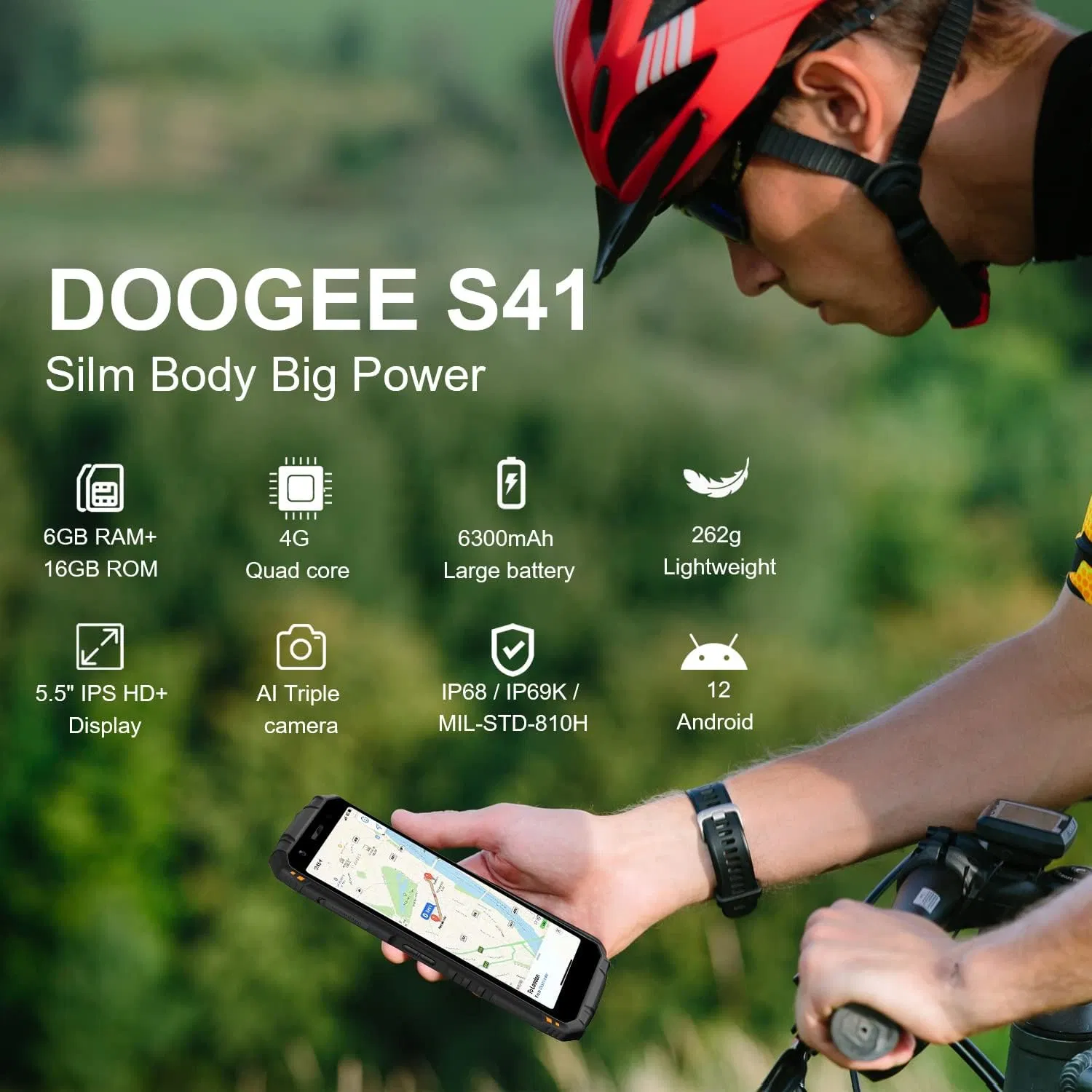 2023 Doogee S41 4G Dual SIM robuste Telefone Android 12 Smartphone