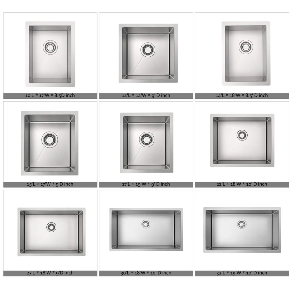 32-дюймовый Undermount 1618 манометр вплотную радиус кухня раковину Единой Чаши из нержавеющей стали 304 в раскрывающемся списке ручной работы в Undermount под крепление блока радиатора процессора на кухне