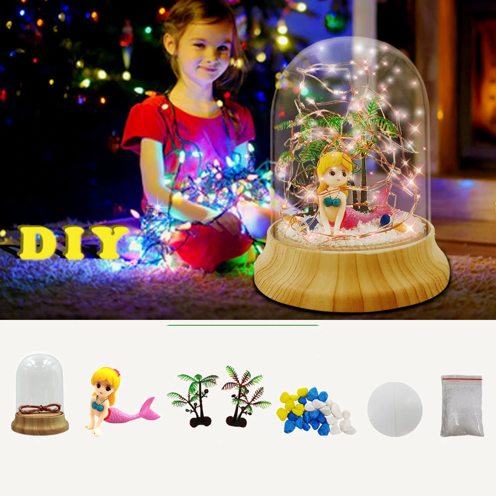 Comercio al por mayor para la Educación Niños DIY LED luz nocturna, Dinosaurio Navidad Rompecabezas Juguetes