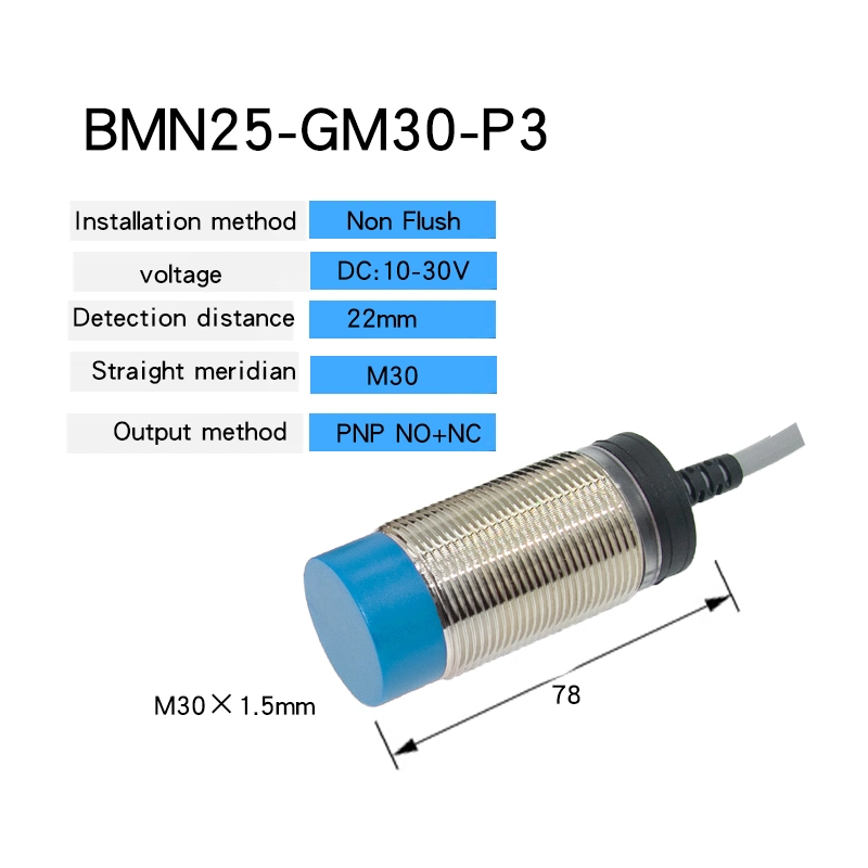 Sensor de proximidade 22mm silício controlável de detecção não lave o interruptor de proximidade indutivo