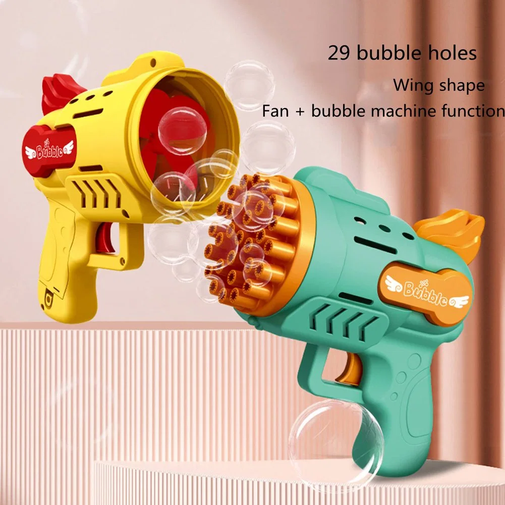 Pistolet à bulles savon automatique électrique Rocket Bubbles machine enfants portable Fête extérieure jouet à DEL souffleur jouets cadeaux pour enfants