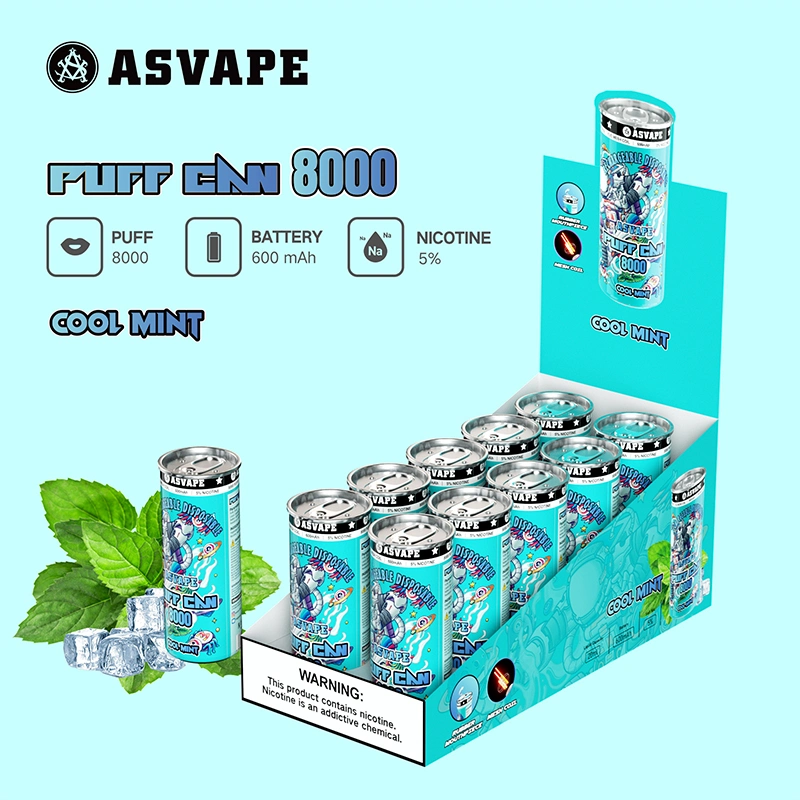 Asvape 2023 Nuevo estilo Can Chic Design Factory Precio Puff CAN 8000 Puffs Ecigarrillo desechable