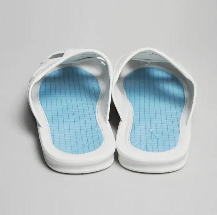 PVC Outsole Upper Four-Eye No Wrap Around The Heel ESD Slipper (SI402)