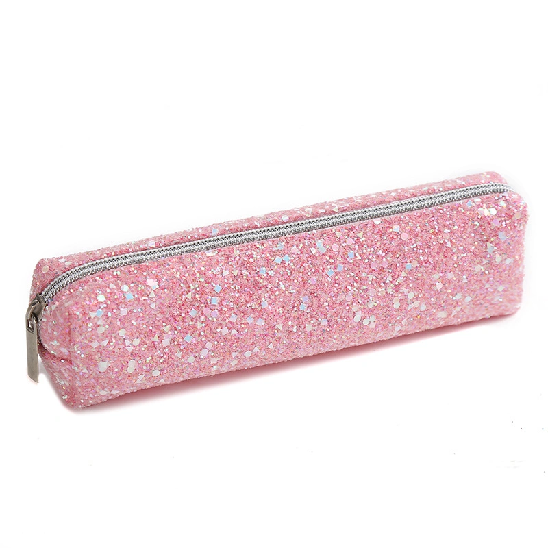 Caneta de lápis de padrão personalizado Student cute Frosted Square Saco