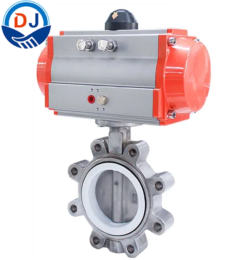 Stainless Steel Pneumatic Actuated Wafer Lug Support Butterfly Valve