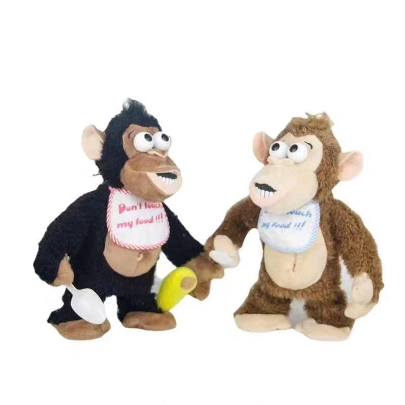 Plush Animal Monkey Banana Soft Cartoon Plush Electronic Animal Plush Toys Walking Dancing Doll for Children Birthday Gifts