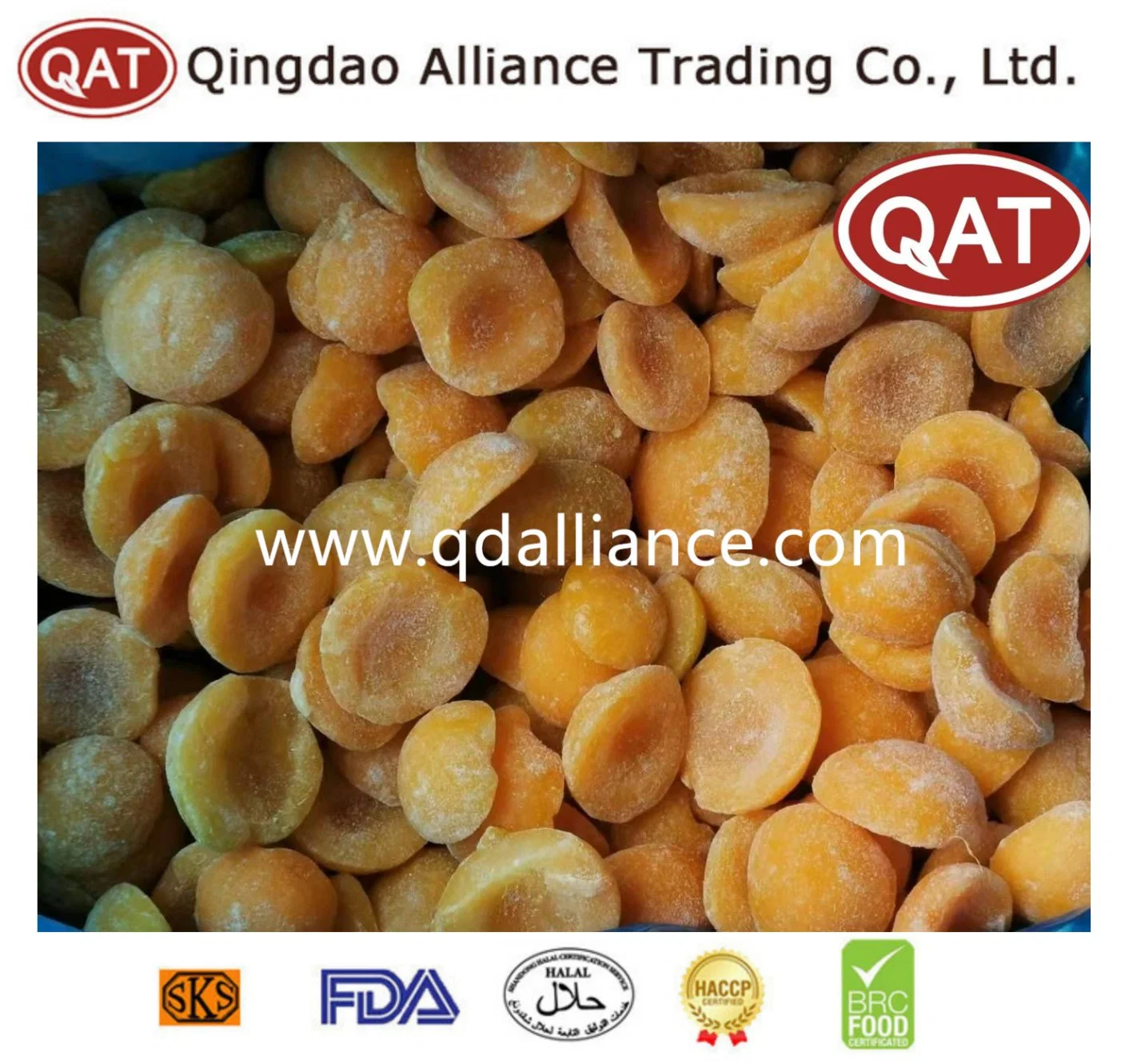 Frozen Fresh IQF Fruits Frozen Apricot Halve with Line Bulk Price