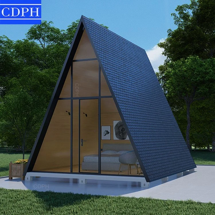 CDPH Schnelle Installation und bequeme Mobile vorgefertigte Stahlkonstruktion Haus Triangle House Prefab Tiny Home für Resort Hotels