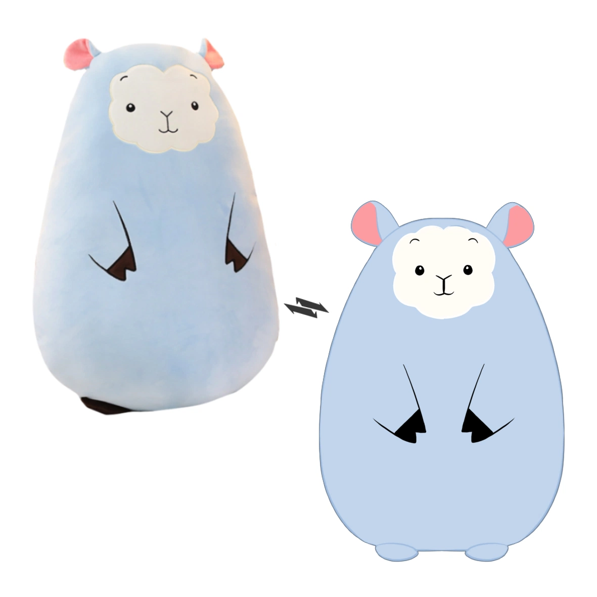 Superventas de peluche personalizado Plushie de animación de dibujos animados personalizados almohada cerdo Juguetes