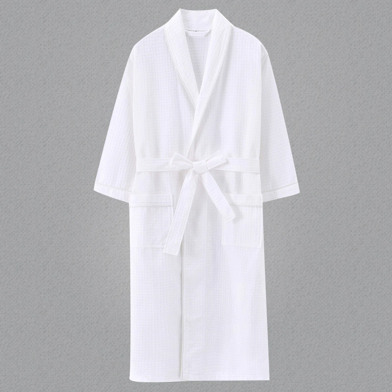 Waffle Bathrobe Spring/Summer Non-Cotton Thin Hotel Adult Pajamas Water Absorption Quick Drying