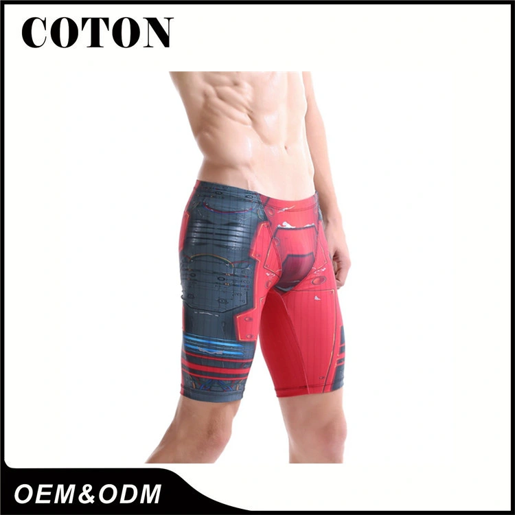 Custom Polyester Workout Sport Men Running Short High Waist Compression Short