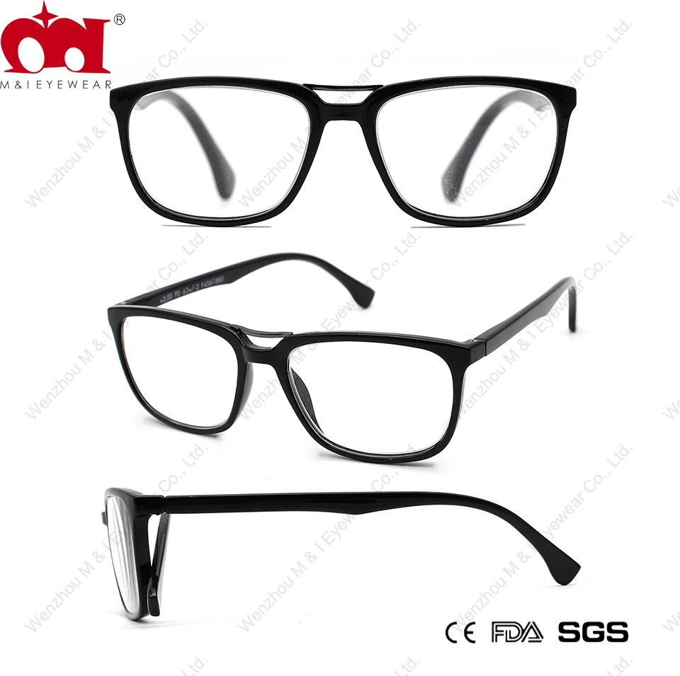 Puente de nariz gemelas Fashion Gental simple lector de color puro Unisex gafas de lectura