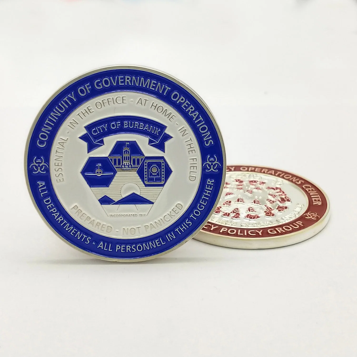 Factory Custom Emergency Operations Center gedenken Abzeichen Professional Supplies 3D Metall Handwerk militärische Ehre Herausforderung Münzen mit Geschenkbox