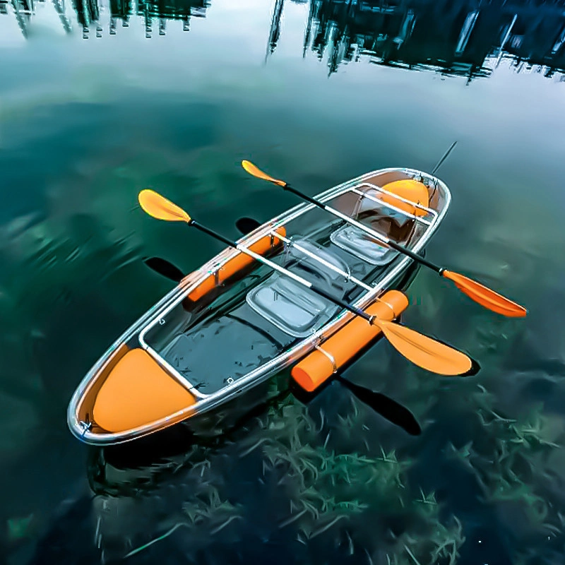 Commerce de gros bateau PC transparent main adulte l'aviron/activité de jeu de kayak-eau électrique