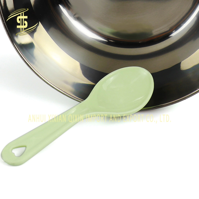 Stainless Steel Colorful Dinner Bowl with Lid, Single Ear 14cm, 15cm with Spoon