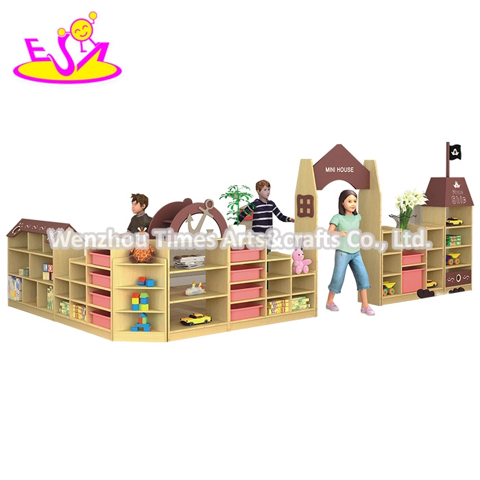 Best Wholesale/Supplier Kindergarten Toy Storage Shelf Children Wooden Preschool Furniture W08c186