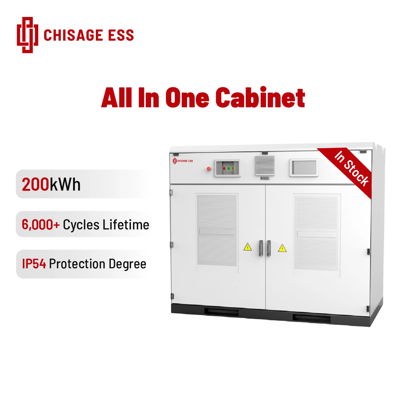100kw 200kwh Energy Storage Battery Cabinet All in One with Power Inverter