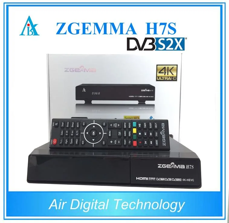 Enigma2 Linux OS Satellite TV Receiver Zgemma H7s DVB-S2/S2X + DVB-T2/C Support 4K- 2160p