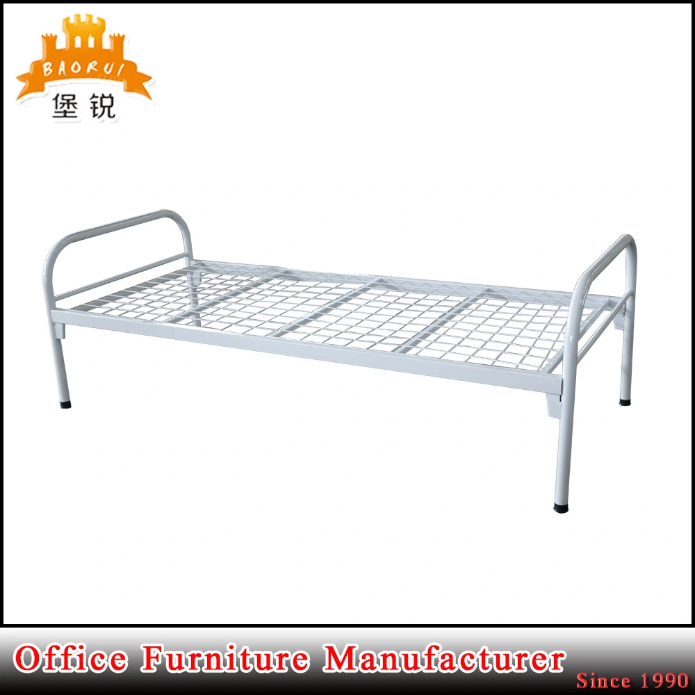 Bedroom Furniture Easy Assembly Latest Designs Adult Army Military Steel Frame Single Metal Bed