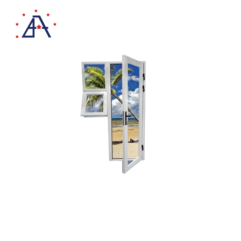 Hurricane Impact 88 Series Water-Tight/Sound-Proof/Heat-Insulate PVC Casement/Sliding Window with Colorful Glass