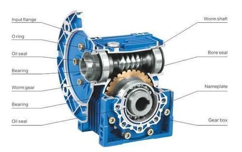 Nmrv-F Aluminum Alloy Housing Worm Gearbox with Flange Output